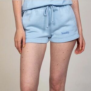 MOODS Women’s Lonely Blue 2” Inseam Soft Sweat Shorts Size Medium